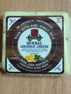 Cheese Raw Milk Herbal Cheddar-6oz