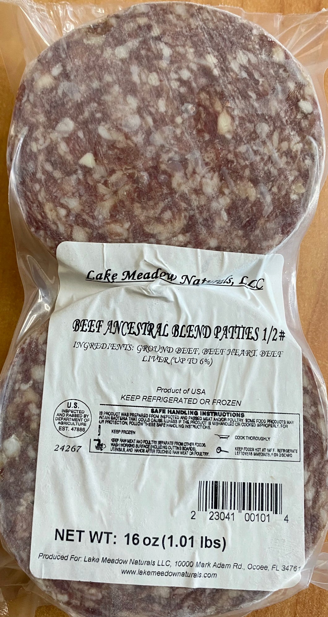 Beef Grass fed Ancestral Blend Patties