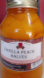 Peach Halves in Vanilla Syrup 32oz Jar