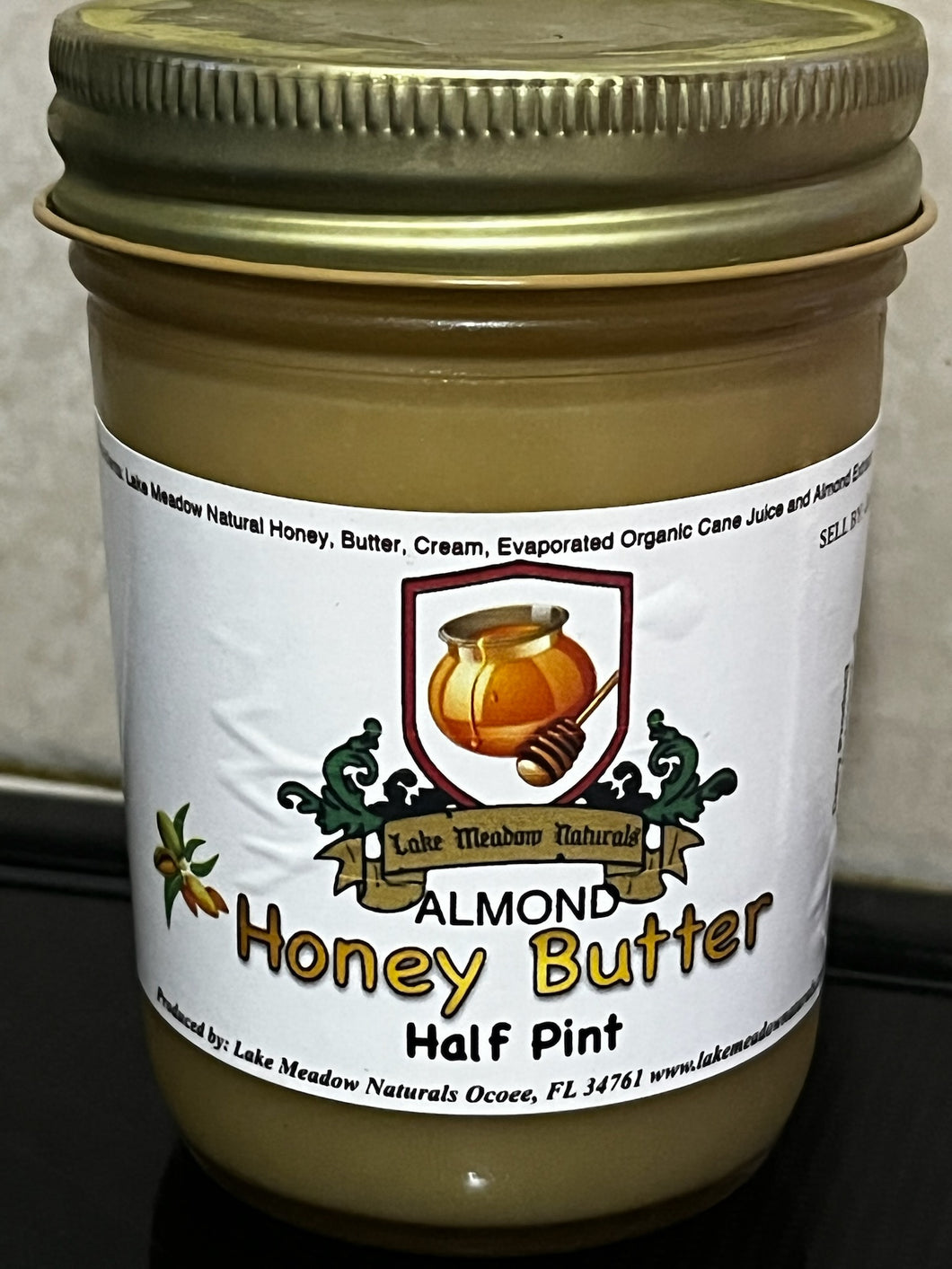 Spread- Honey Vanilla Almond Butter, Half-Pint Jar