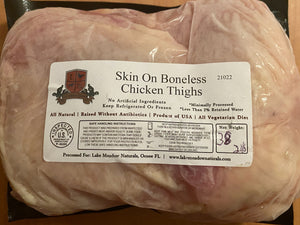 Chicken Thigh Boneless, Skin-on