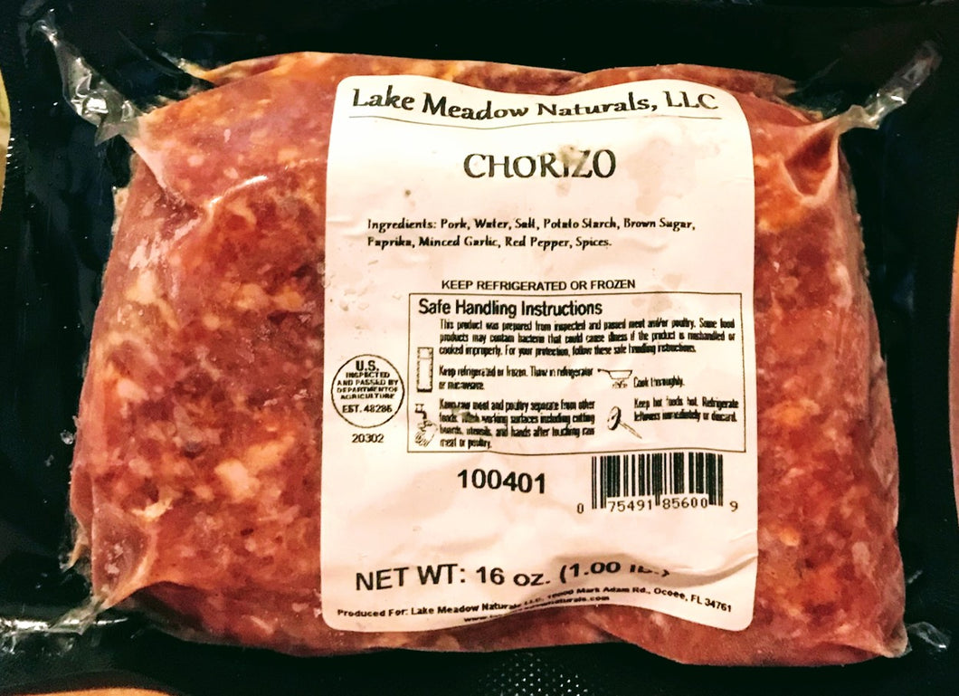 Chorizo Sausage, ground 1LB package