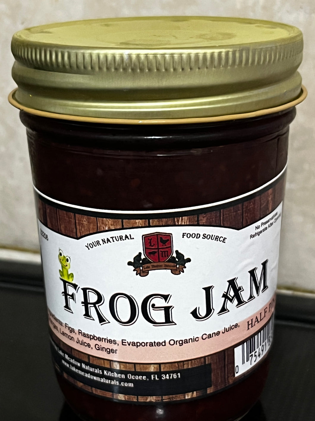 Spread- Frog Jam Half Pint Jar